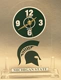Michigan State University Spartans NCAA Desk Top/Table Top Acrylic Clock