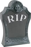 Animated Lighted Pop-Out Skull Tombstone