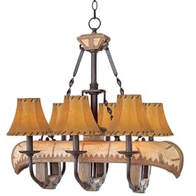 Dick Idol's Tribal Journeys Six Light Chandelier by Dick Idol