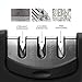 Luxebell Knife Sharpener, 3 Stage Sharpening System for Knives, Black