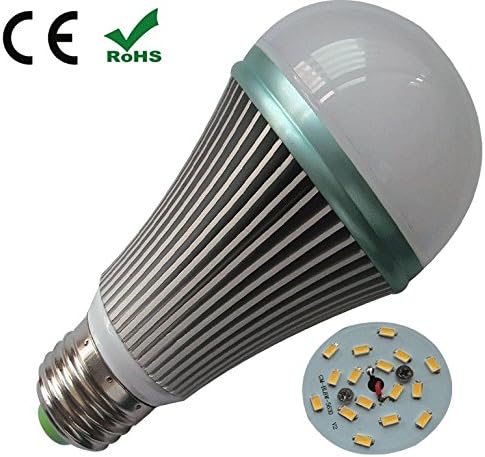 SML Indoor Light BL8W 8 Watt LED Light Bulb, 50w Light Bulb Equivalent E27 Base Aluminum Body 800 Lumens (5500K) AC85 - 265V, Cool White