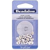 Beadalon Crimp Cover 7mm Nickel Free Silver, Plated, 16-Piece