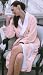 Luxury Spa Robe - Microfiber with Cotton Terry Lining, Pink, Small