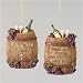 Set of 2 Vintage Wine Barrels with Grapes