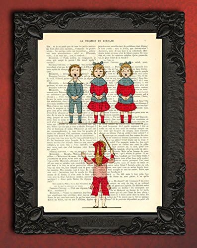 Children'S Choir Print Art Painting 7.67x11.61in/19.5x29.5cm-Children'S Choir French Ar Tupcycled Print Wall Art