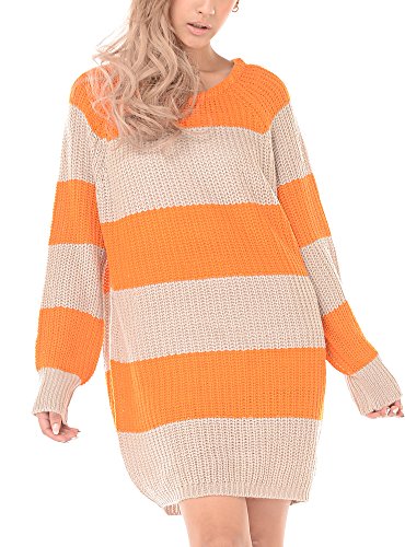 (ディーループ)D-LOOP スプリング ボーダー ワンピース レディース チュニック ニット 長袖 ミニワンピ クルーネック 春 夏 105643