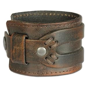 SilberDream Lederarmband antik braun Herren Leder Armband Echtleder LA4293B