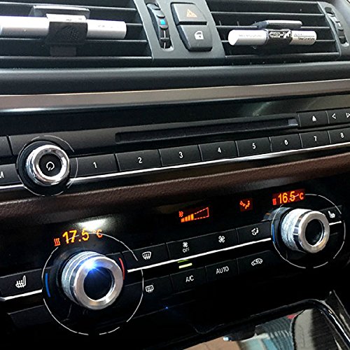 BMW エアコン オーディオ リング 5 6 7 シリーズF10 F11 F06 F07 F12 F13 F01 GT M5 シルバー