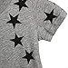 Yoyorule Children Boy Kids Cotton Star Short Sleeve Tops T Shirt Gray