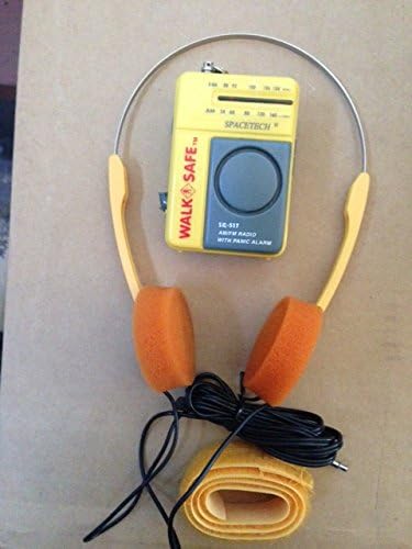 Guardians Of The Galaxy Style Walkman AM FM Radio + Alarm w/ ORANGE Headphones - Working Prop Great for Halloween 2014 - Yellow Radio