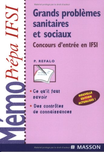 Grands problèmes sanitaires et sociaux : Concours d'entrée en IFSI