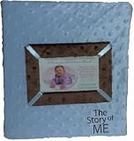 Perfect Memory Creations The Story of Me Memory Album with Minky Blue Fabric Cover, Chocolate Frame with Brown Ribbon 510W%2BKR6G5L. SL160 Perfect Memory Creations The Story of Me Memory Album with Minky Blue Fabric Cover, Chocolate Frame with Brown Ribbon