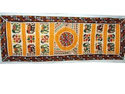 Tribal India Banjara Mirror Embroidery Wall Tapestry Throw Decorative Table Runner 60 X 20