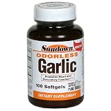 Sundown Garlic, Odorless, 100 Softgels (Pack of 4)