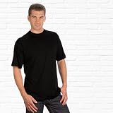 2 Rundhals T-Shirt im Doppelpack, Gr. 4XL, schwarz