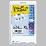 File Folder Labels - White