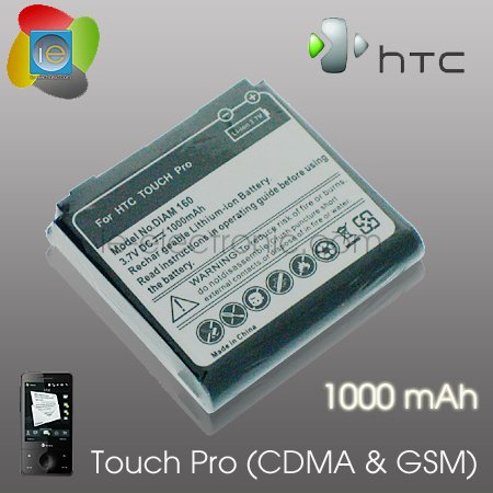 HTC Touch Pro Fuze and Herman  GSMandCDMA  Battery 1000mAh