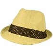 Men's Light Cool Summer Spring Fedora Trilby Pleat Band Hat Natural 59cm M/L