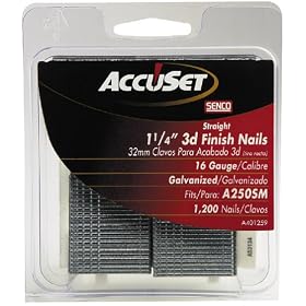AccuSet A401259 1-1 4-Inch by 16 Gauge Finish Nail (1,200 per Box) by AccuSet