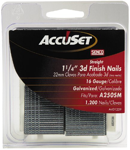 AccuSet A401259 1-1/4-Inch by 16 Gauge Finish Nail (1,200 per Box)