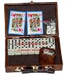 3 in 1 Combination Game In Attache Case-Dominos-Playing Cards-Poker Dice and Dice