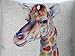 Decorbox Cotton Linen Square Throw Pillow Case Decorative Cushion Cover Pillowcase for Sofa Colorful Giraffe Printed 45cm*45cm