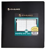 AT-A-GLANCE Three-Year Monthly Planner, 9 x 11 Inches, Black, 2012 (70-236-05)