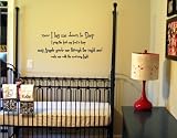 2 Now I lay me down to sleep Vinyl wall art Inspirational quotes and saying home decor decal sticker