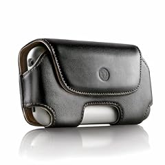 Philips DLA 1002 H/10 Leder Tasche für iPhone 2G und 3G (Gürtel-Etui, Querformat aus hochwertigen Leder) schwarz