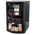 The Wine Enthusiast Vino-View 35-Bottle Wine Cellar - Black