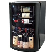 The Wine Enthusiast Vino-View 35-Bottle Wine Cellar - Black