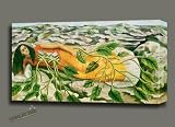 ROOTS BY FRIDA KAHLO REPRODUCTION ON CANVAS W GALLERY WRAP FRAMING 30X17X1.5