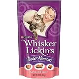 Whisker Lickins Tender Moments Salmon Flavor Cat Treats, 3-Ounce Pouches (Pack of 10)