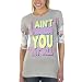 I Ain't Missing You at All Tee - Sliver/ White