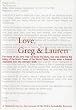 Love, Greg & Lauren