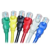 GSI Super Quality RJ45 Computer Network Cat5e Ethernet Patch Cable - Male to Male, 10' 3 Meters - Various Colors