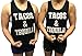 Kalifit Women's Black Tacos&Tequaila Logo Deepside Cut Tank Top