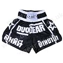S BLAC * DUO STARS * Muay Thai Kickboxing Boxing Shorts