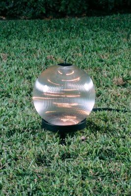 Luna Lantern Small on a Petite Stand with Prism Globe