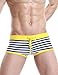 SEOBEAN Mens Low Rise Sexy Stripes Swimwear Boxer Brief Trunks