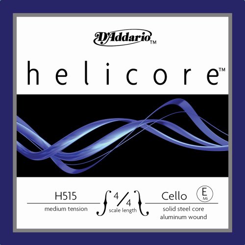 D'Addario Helicore Cello Single E String, 4/4 Scale, Medium Tension