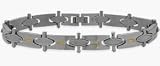 Men's Titanium & Gold Plated Bracelet