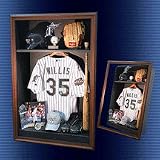 The Locker Room Collection Locker Style Baseball Display Case with Engraved MLB Team Logo (Wood)