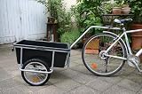 Produkt-Bild: Fahrradanh&auml;nger POWERTAKER schwarz NEU 100 kg belastbar 90 liter