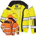 4in1 Warnschutzjacke Regenjacke Winterjacke Arbeitsjacke gleb oder orange