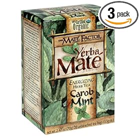 The Mate Factor Yerba Mate Energizing Herb Tea, Mocha Mint , 20 Tea Bags (Pack of 3) by The Mate Factor