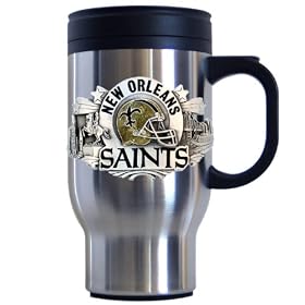 Siskiyou Sports New Orleans Saints 18 oz  NFL Stainless Steel Travel Mug