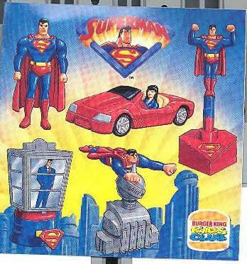  Superman, Girl in Convertible Car, Burger King Kids Club