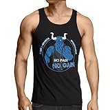 NO PAIN NO GAIN Muscle Shirt (L) - Color: black - Bodybuilding Tank-Top - Fitness & Workout Shirt