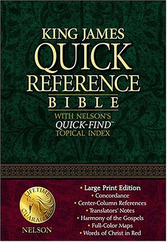 Kjv Quick Reference Bible The Easy-to-access King James Version With Quick-reference Features under Large Print in The Books Store